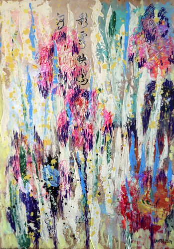 Fantasy with Flowers 243 par Rakhmet Redzhepov, Peinture en vente sur Singulart