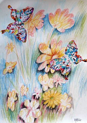 Fantasy with Flowers 253 by Rakhmet Redzhepov, Work on Paper for Sale on Singulart