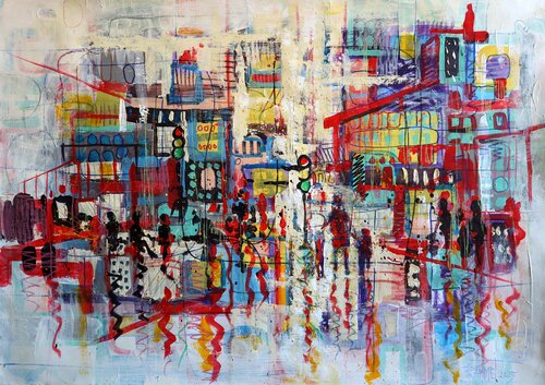 Evening City 3 van Rakhmet Redzhepov, Schilderij te koop op Singulart