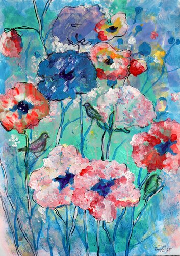 Fantasy with Flowers 280 by Rakhmet Redzhepov, 종이 for Sale on Singulart