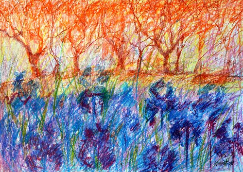 Fantasy with Flowers 287 par Rakhmet Redzhepov, Œuvre sur papier en vente sur Singulart