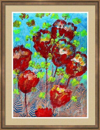 Fantasy with Flowers 289 de Rakhmet Redzhepov, Obra en papel a la venta en Singulart