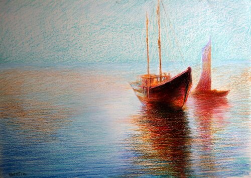 Sailboats di Rakhmet Redzhepov, Pittura in vendita su Singulart