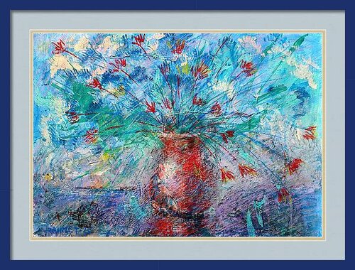 Fantasy with Flowers 298 par Rakhmet Redzhepov, Œuvre sur papier en vente sur Singulart