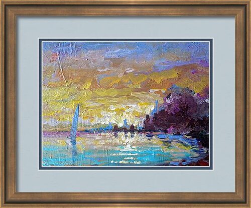 Cote d'Azur, 20x28cm von Rakhmet Redzhepov, Malerei kaufen auf Singulart