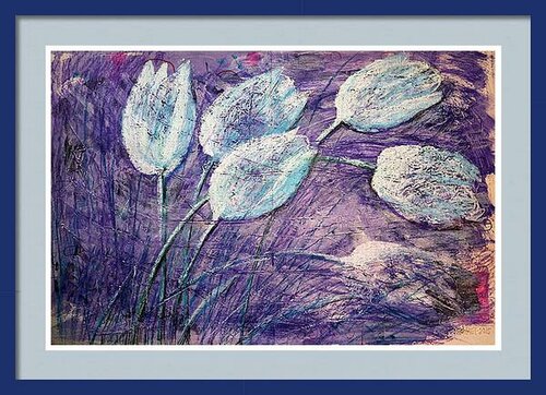 Fantasy with Flowers 310- mixed, paper, 59x42cm, unframed by Rakhmet Redzhepov, Work on Paper for Sale on Singulart