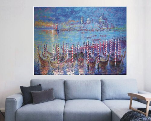 Golden Gondolas of the Venice Carnival von Rakhmet Redzhepov, Malerei kaufen auf Singulart