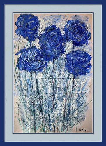 Fantasy with Flowers 313- Mixed, paper, 59x42cm, Unframed van Rakhmet Redzhepov, Werk op papier te koop op Singulart