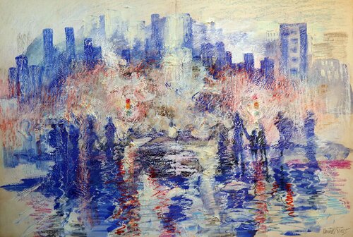 Fantasy with Flowers 314- Mixed, paper, 59x42cm, Unframed di Rakhmet Redzhepov, Opera su carta in vendita su Singulart