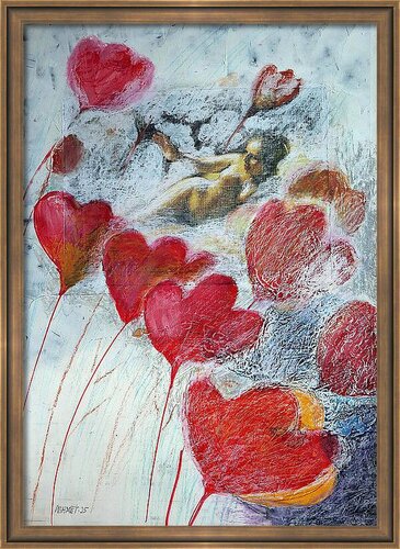 Fantasy with Flowers 315- Mixed, paper, 59x42cm, Unframed di Rakhmet Redzhepov, Opera su carta in vendita su Singulart