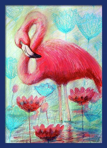Fantasy with Flowers 317 - Mixed, paper, 59x42cm, Unframed par Rakhmet Redzhepov, Œuvre sur papier en vente sur Singulart