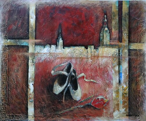 The Soul of Dance: abstract art, canvas, oil, acrylic, 100/120cm par Rakhmet Redzhepov, Peinture en vente sur Singulart