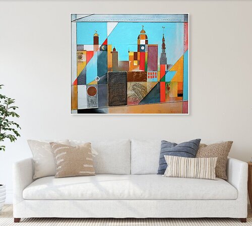 The Heart of Light: abstract art, canvas, oil, acrylic di Rakhmet Redzhepov, Pittura in vendita su Singulart