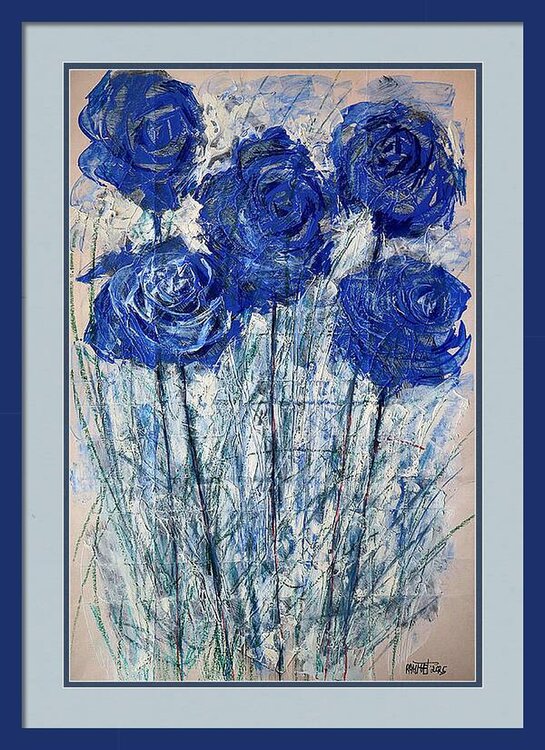 Fantasy with Flowers 313- Mixed, paper, 59x42cm, Unframed Rakhmet Redzhepov