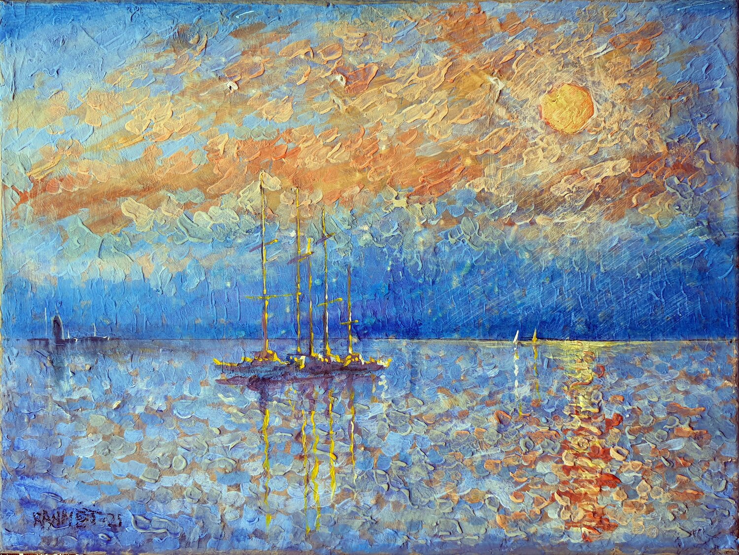 Evening Sea. Rakhmet Redzhepov
