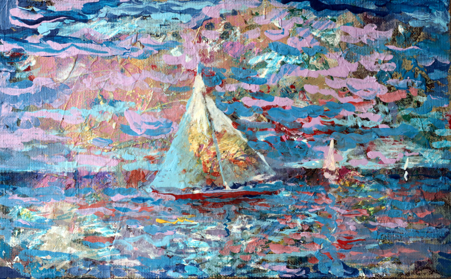 Nice Day for Walking the Sea. Rakhmet Redzhepov Dipinto originale in vendita