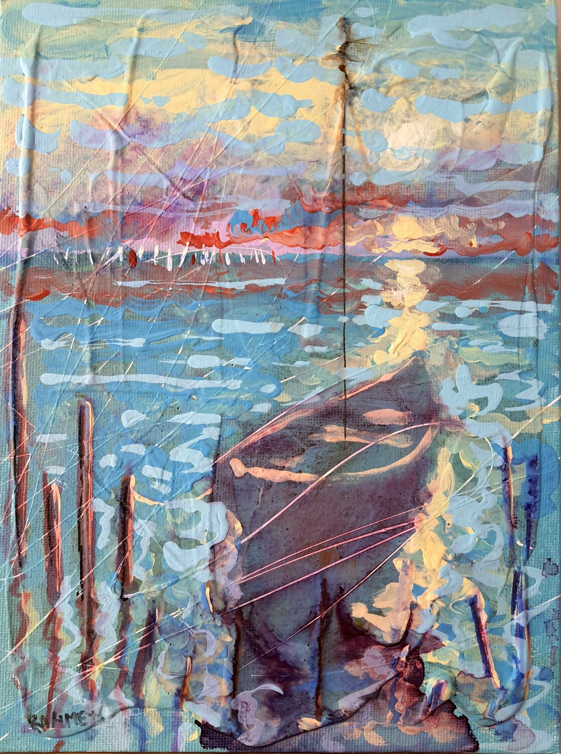 Fisherman's Boat. Rakhmet Redzhepov Originalgemälde zu verkaufen