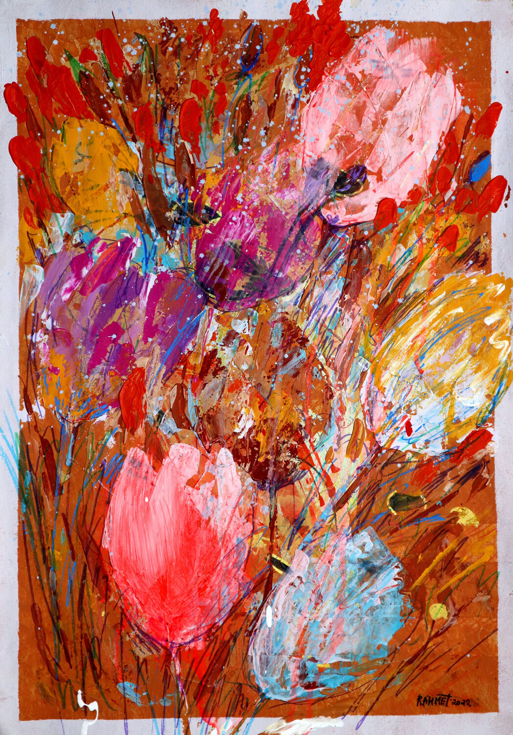 Fantasy with Flowers 24. Rakhmet Redzhepov Opera su carta in vendita