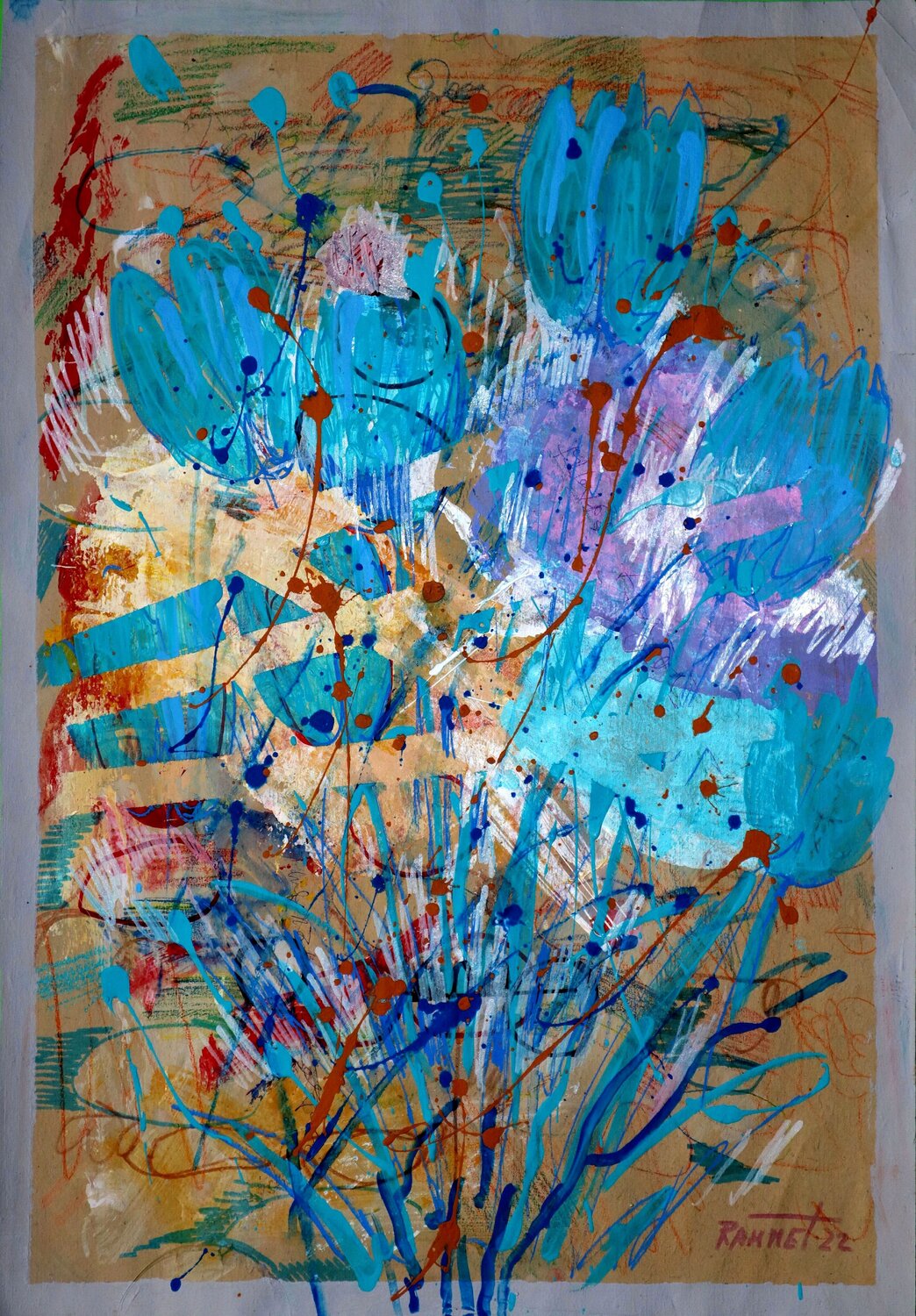 Fantasy with Flowers 27. Rakhmet Redzhepov Werk auf Papier zu verkaufen