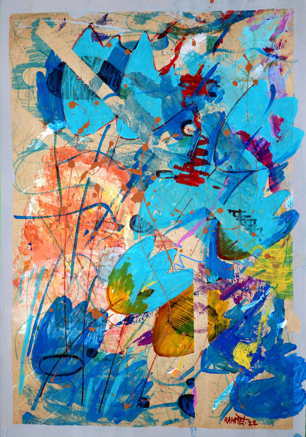 Fantasy with Flowers 28. Rakhmet Redzhepov Werk auf Papier zu verkaufen