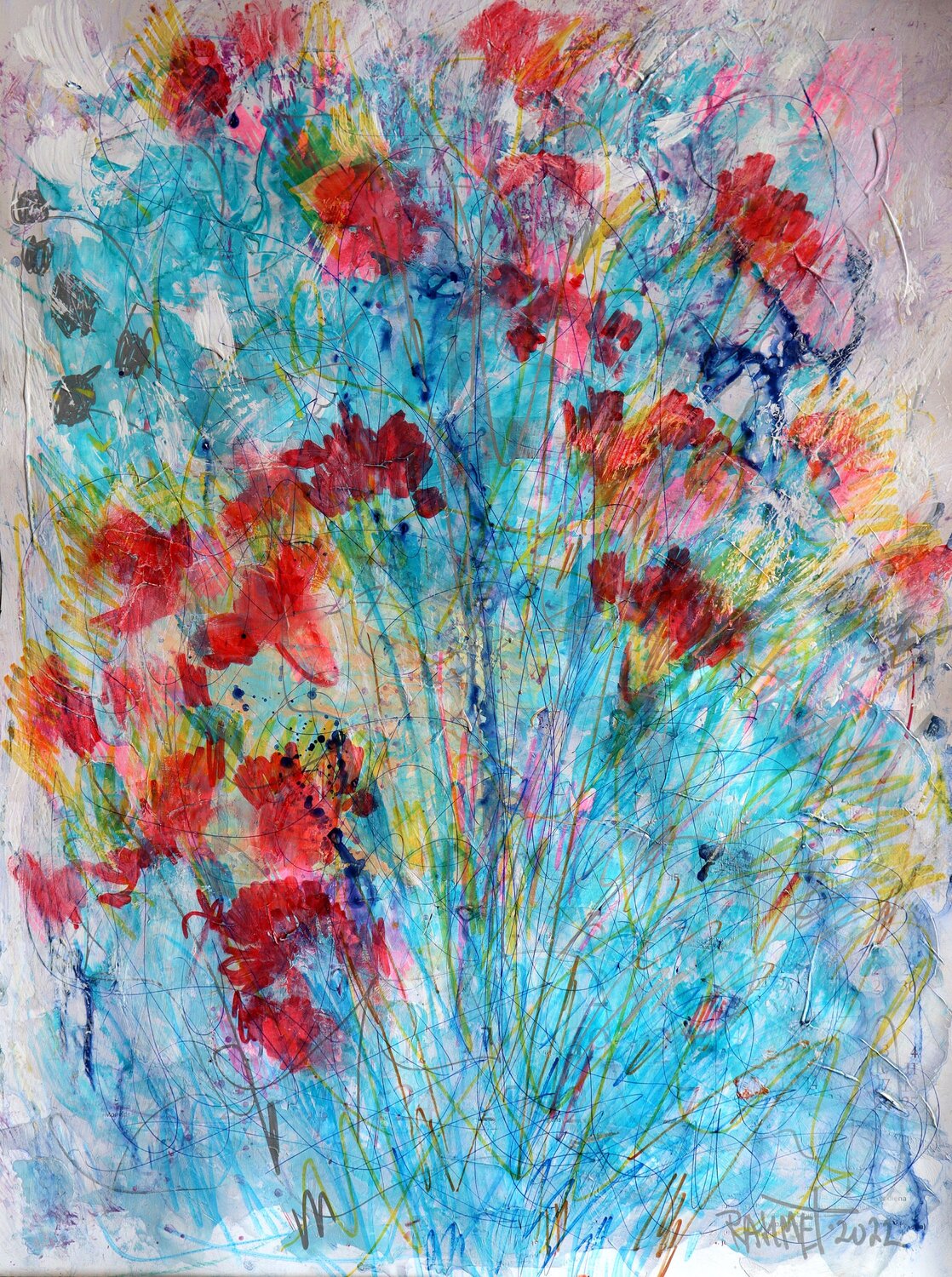 Fantasy with Flowers 11. Rakhmet Redzhepov Werk auf Papier zu verkaufen