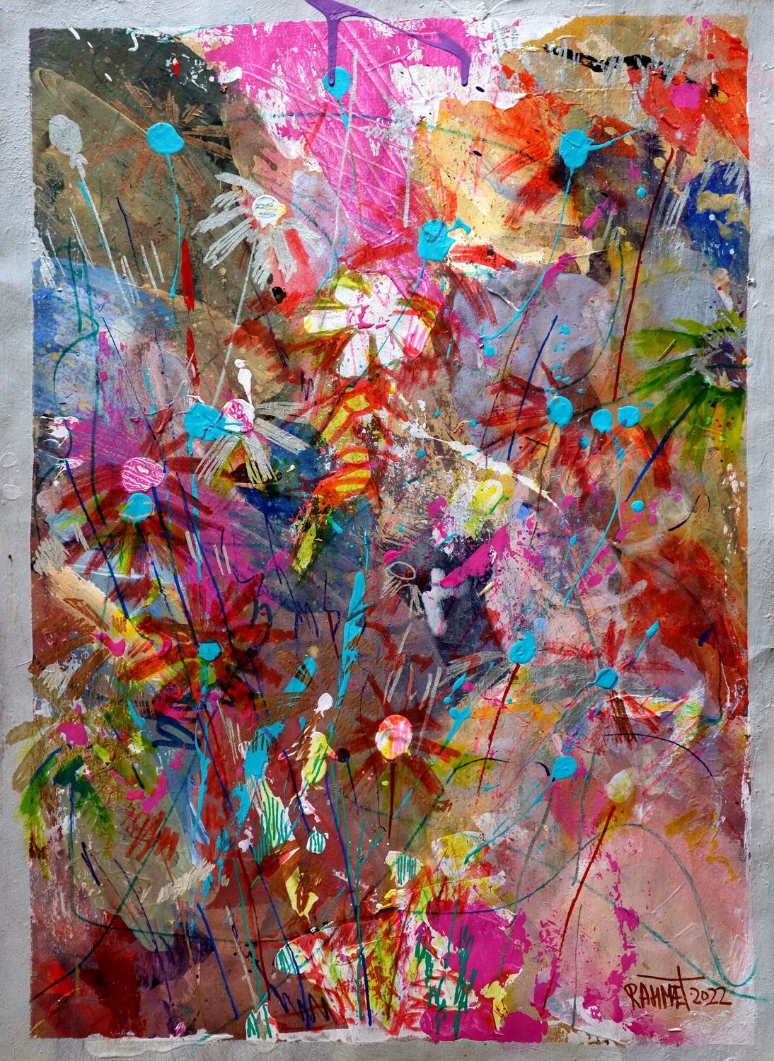 Fantasy with Flowers 20. Rakhmet Redzhepov Werk auf Papier zu verkaufen