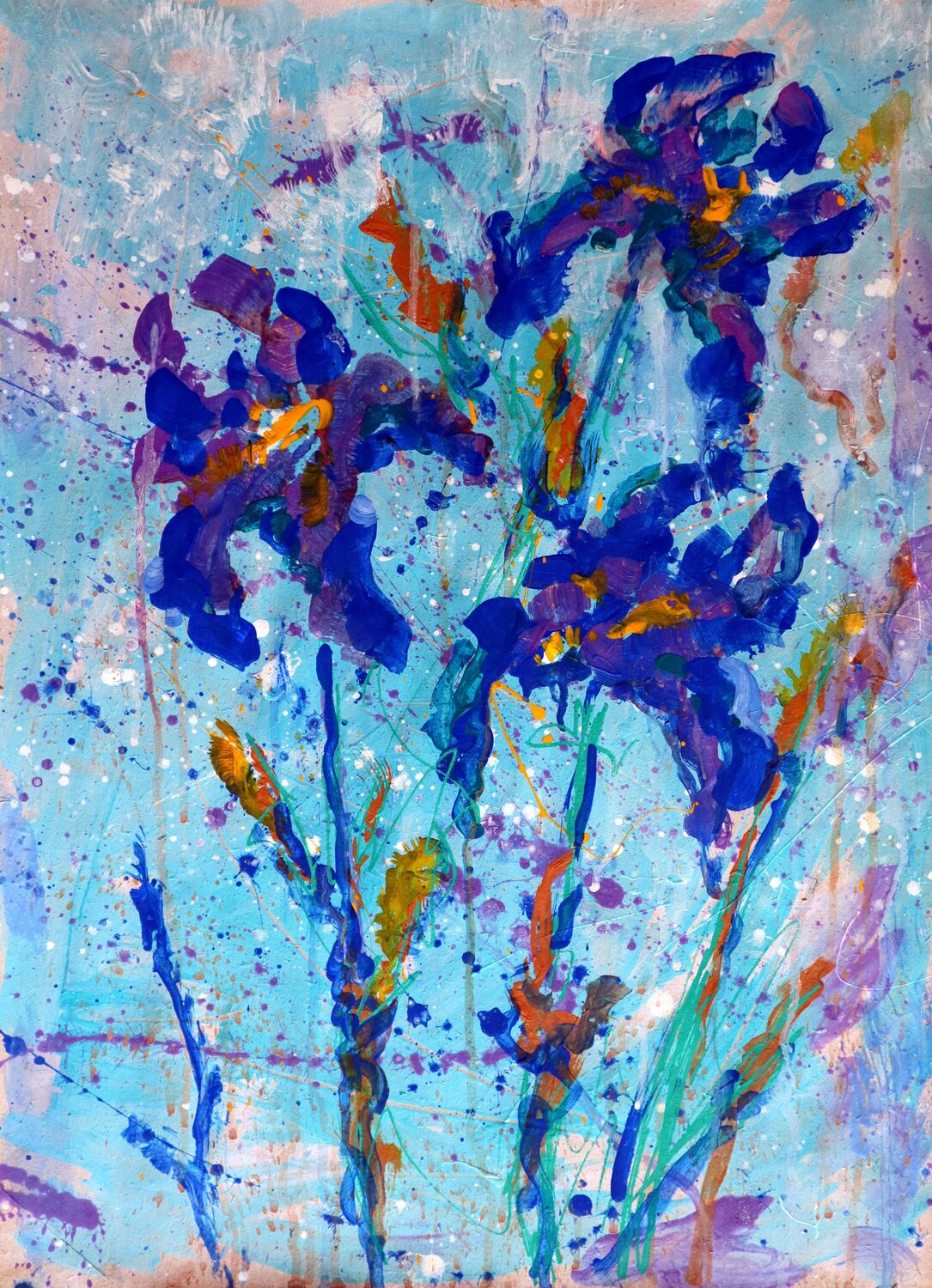 Fantasy with Flowers 34. Rakhmet Redzhepov Werk auf Papier zu verkaufen