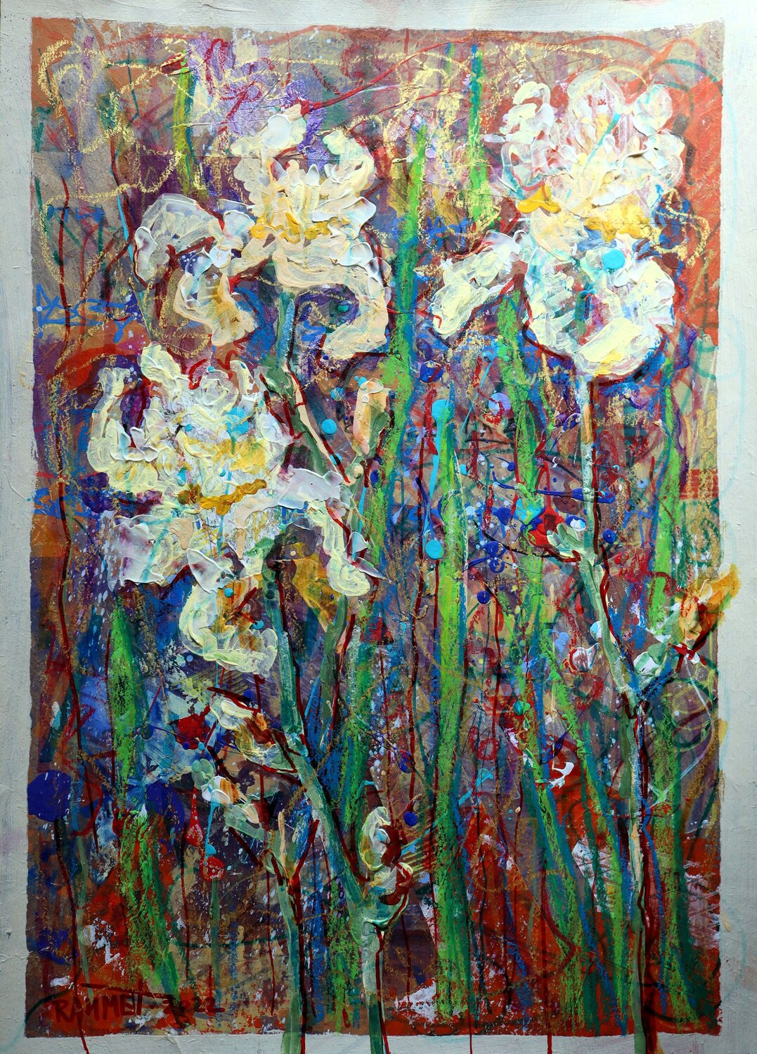 Fantasy with Flowers 48. Rakhmet Redzhepov Werk auf Papier zu verkaufen