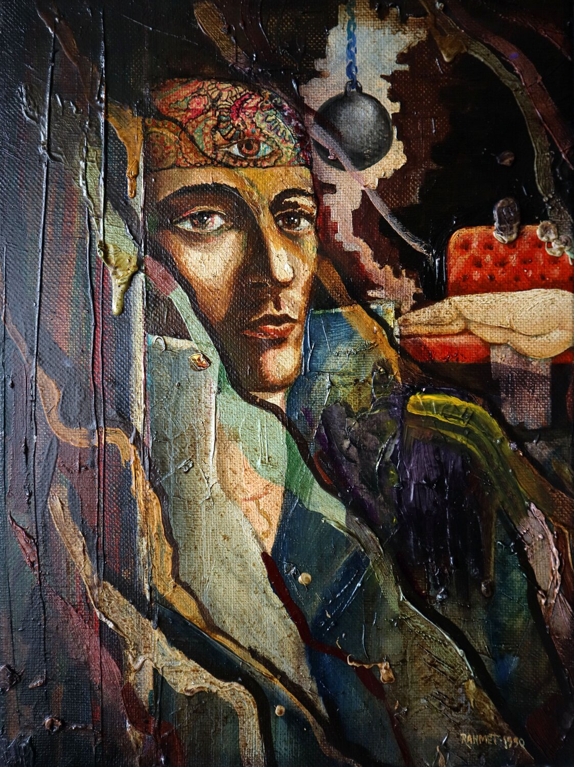 Self-Portrait 1990. Rakhmet Redzhepov
