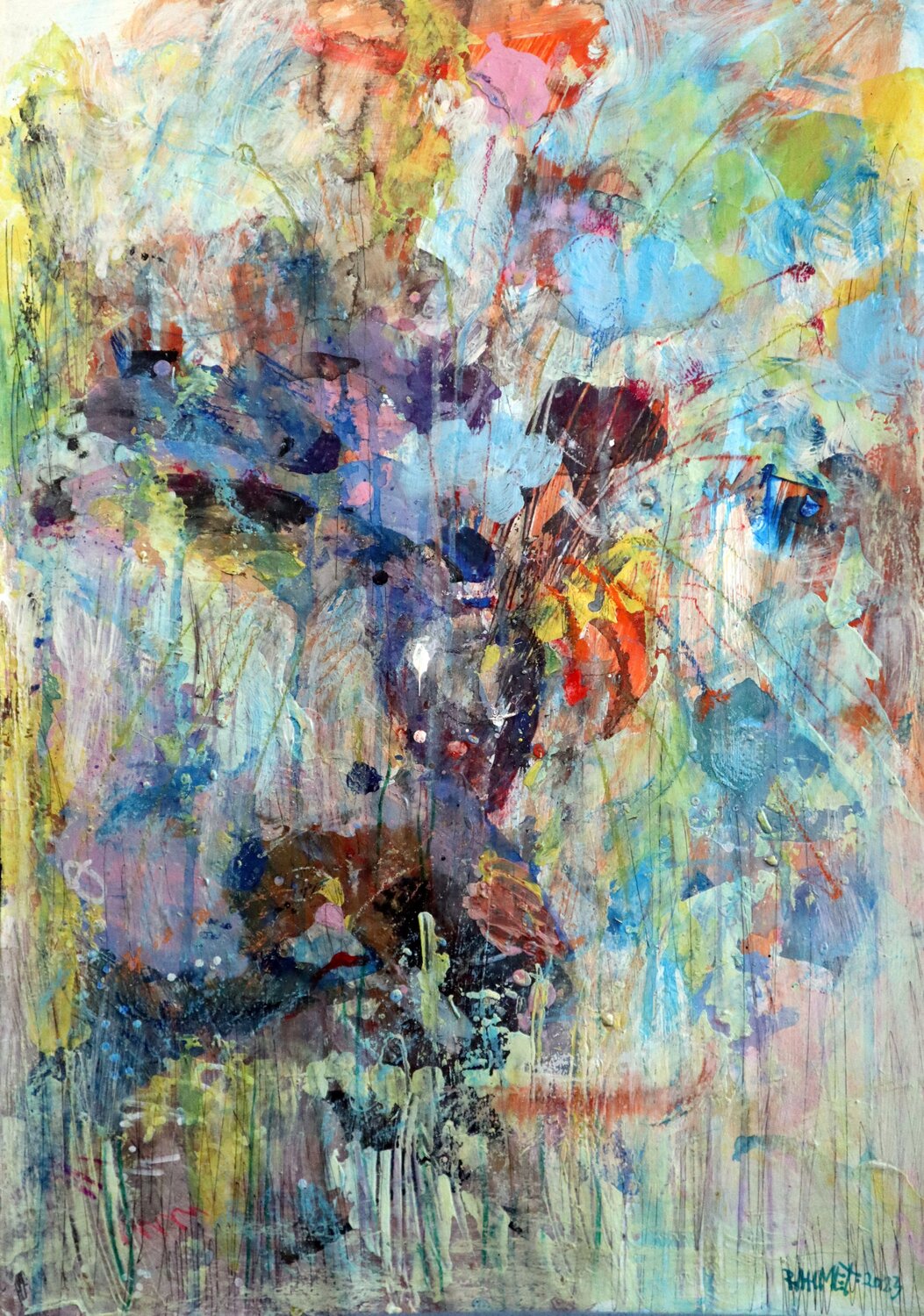 Fantasy with Flowers 66. Rakhmet Redzhepov Originalgemälde zu verkaufen