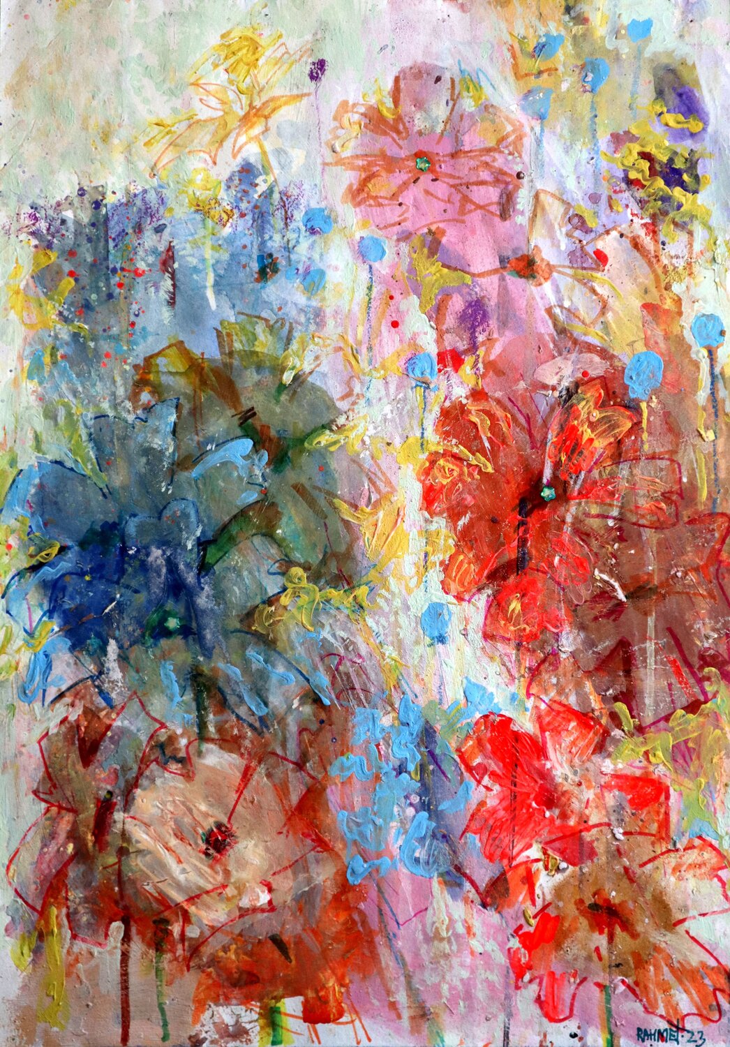 Fantasy with Flowers 81 Rakhmet Redzhepov Originalgemälde zu verkaufen
