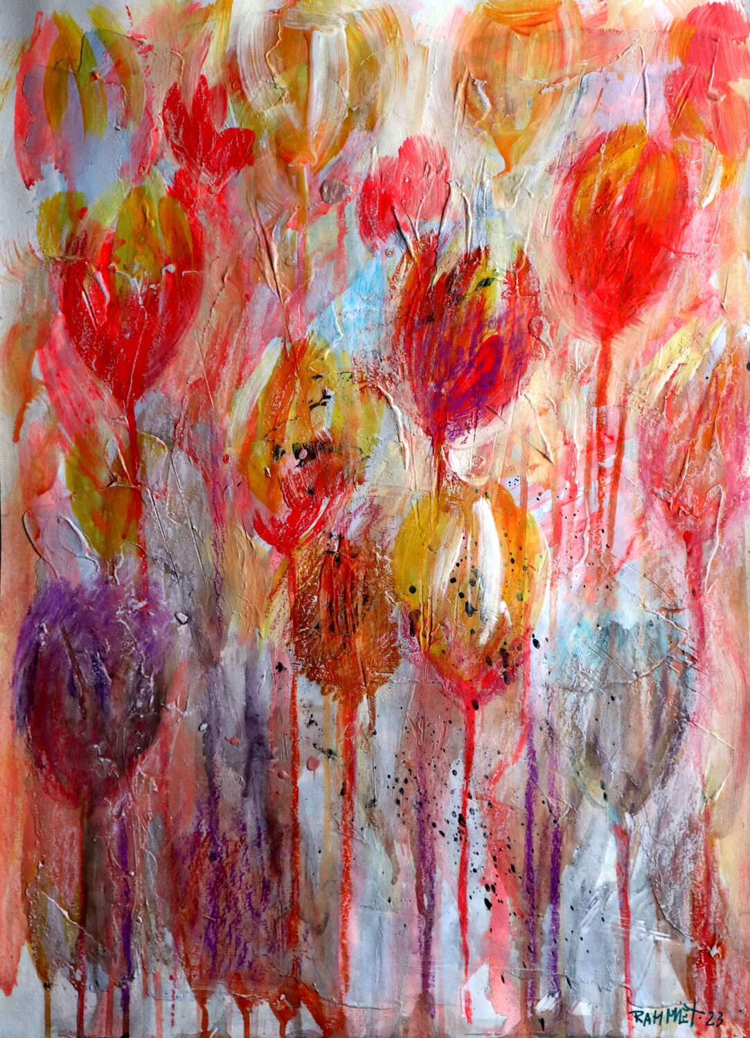 Fantasy with Flowers 82 Rakhmet Redzhepov Originalgemälde zu verkaufen