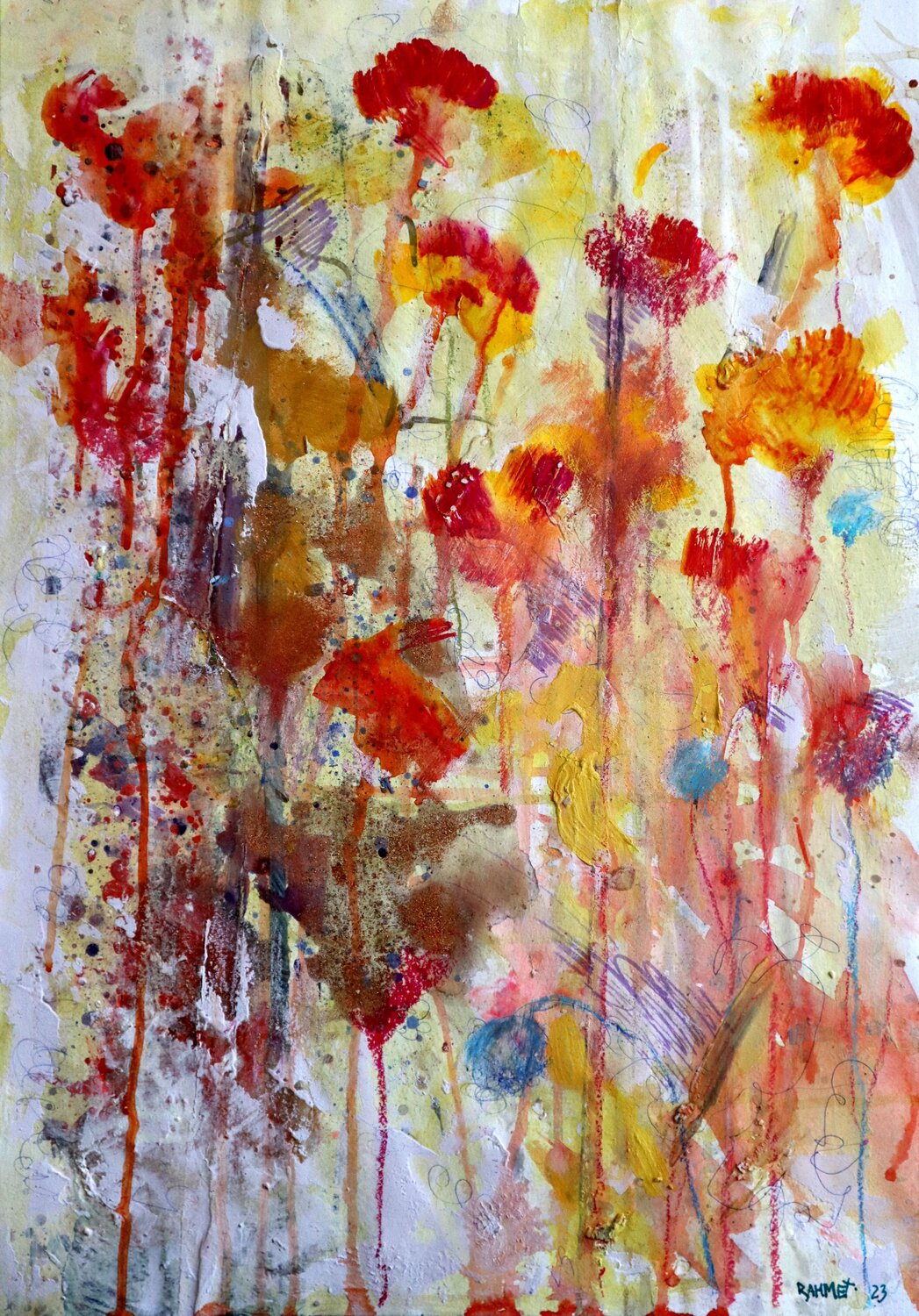 Fantasy with Flowers 92 Rakhmet Redzhepov Originalgemälde zu verkaufen