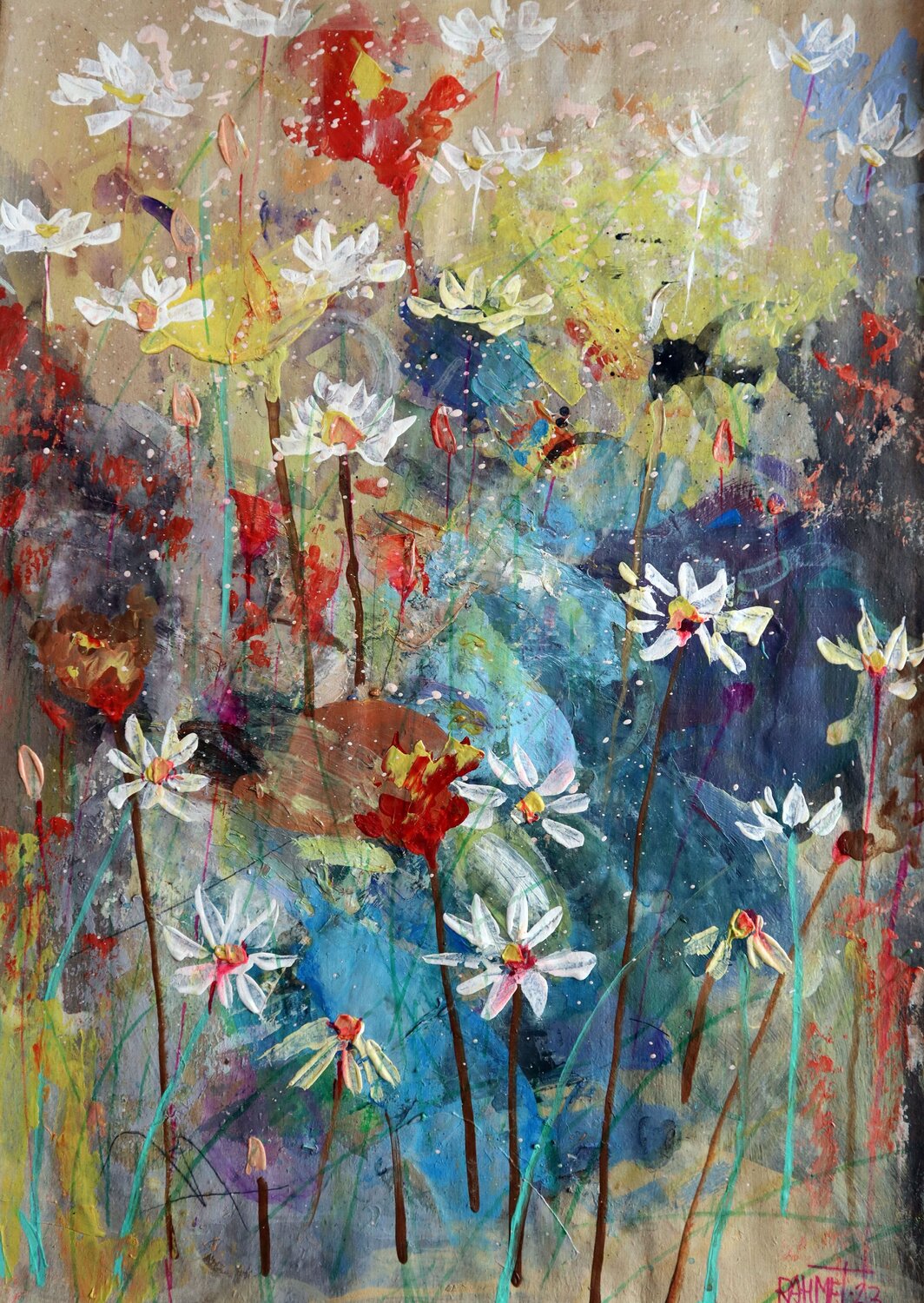 Fantasy with Flowers 106 Rakhmet Redzhepov Dipinto originale in vendita