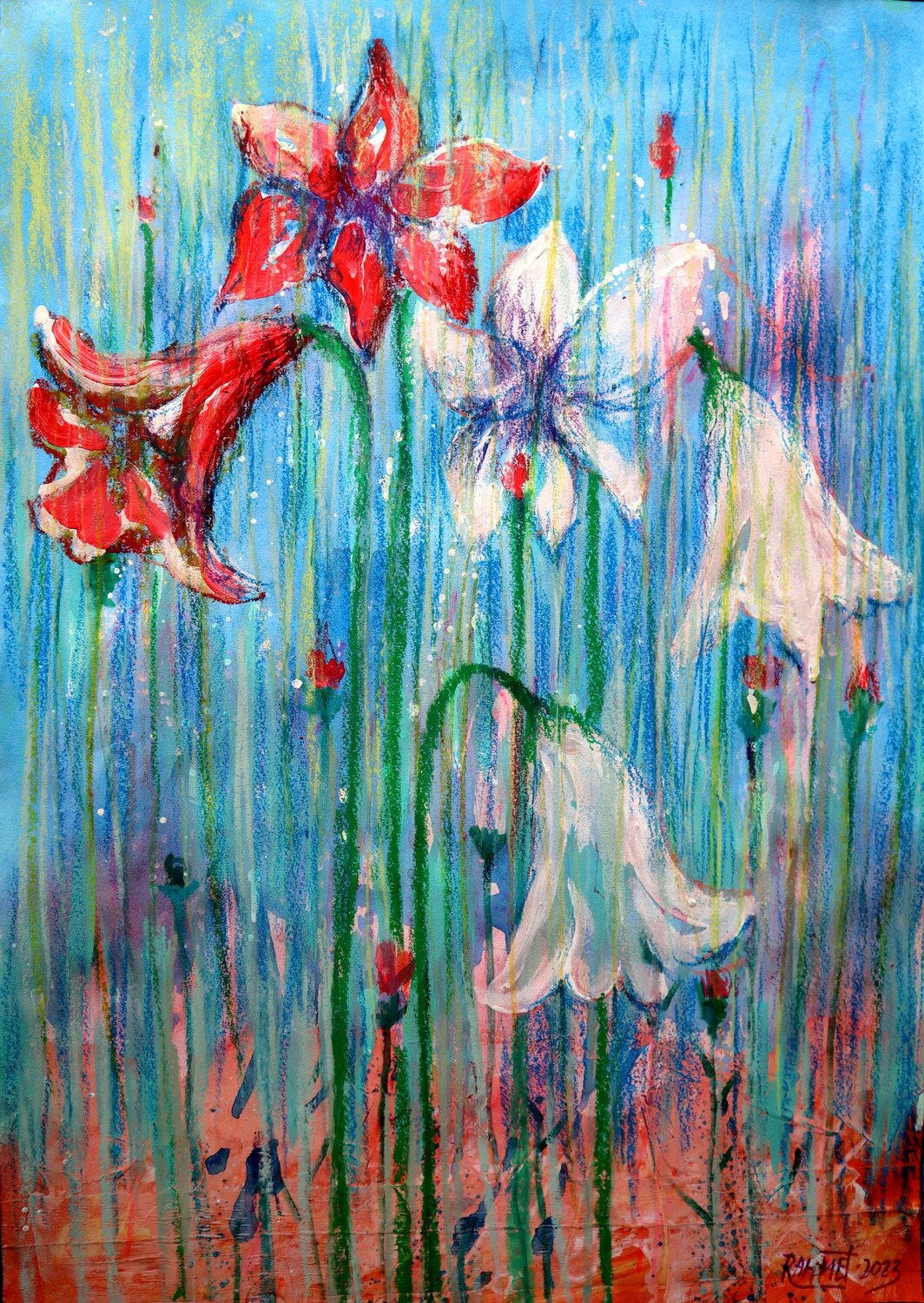 Fantasy with Flowers 133 Rakhmet Redzhepov Originalgemälde zu verkaufen