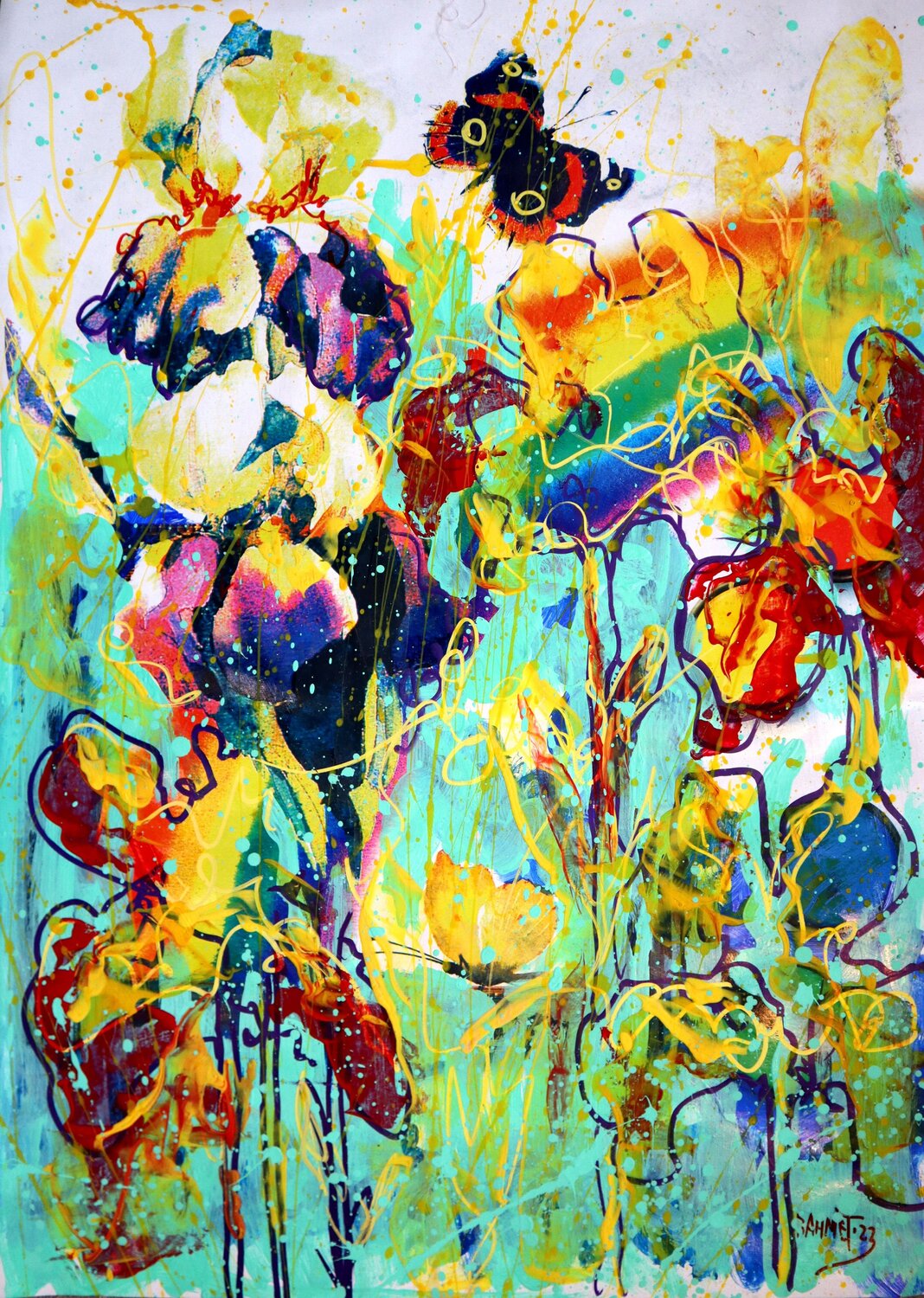 Fantasy with Flowers 147 Rakhmet Redzhepov Originalgemälde zu verkaufen