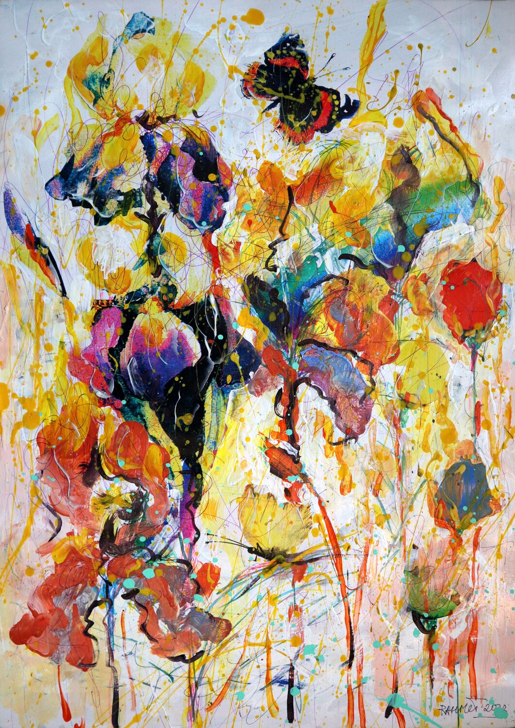 Fantasy with Flowers 154 Rakhmet Redzhepov Originalgemälde zu verkaufen