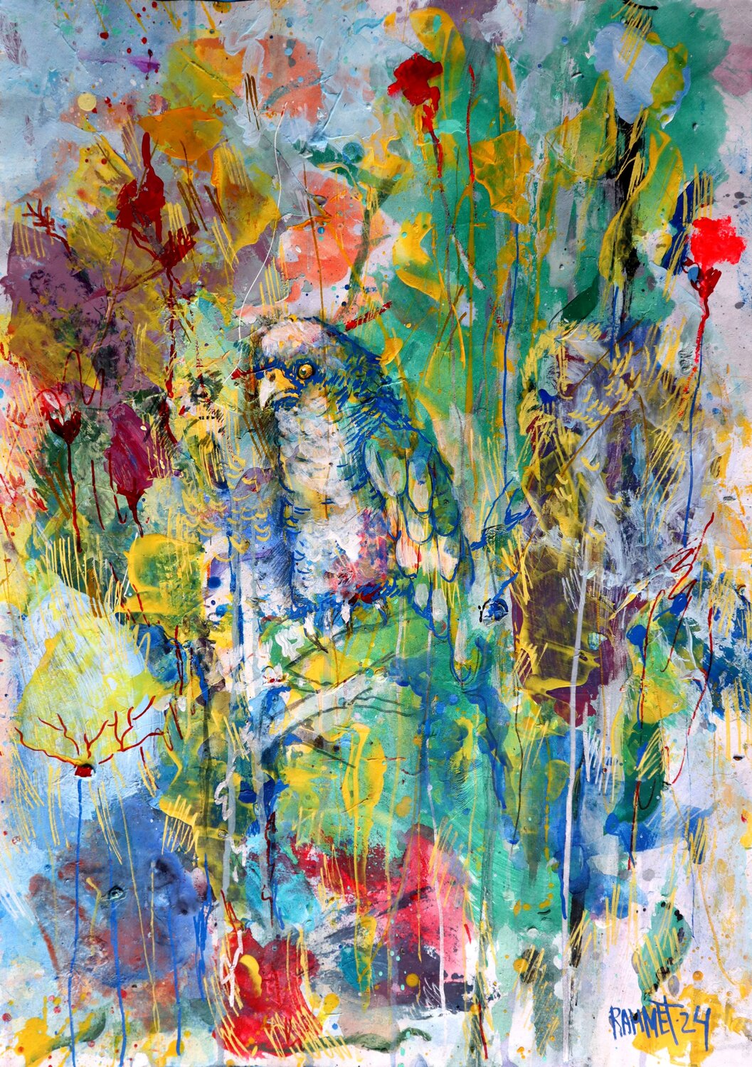 Fantasy with Flowers 159 Rakhmet Redzhepov Originalgemälde zu verkaufen