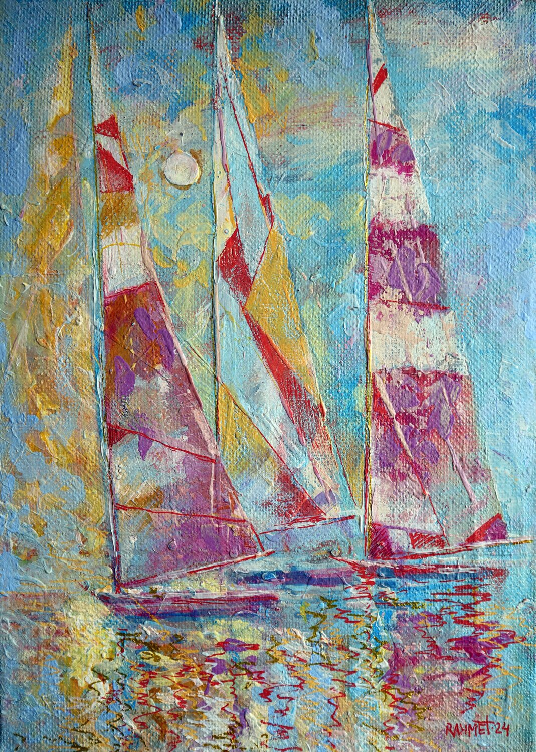 Sailboat Festival. Rakhmet Redzhepov Originalgemälde zu verkaufen