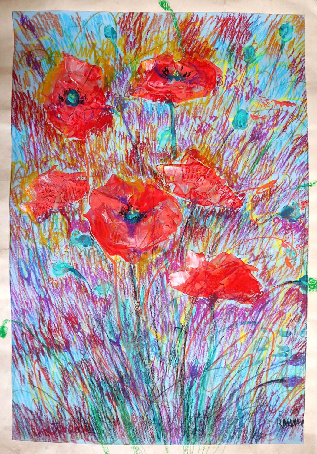 Fantasy with Flowers 171 Rakhmet Redzhepov Originalgemälde zu verkaufen