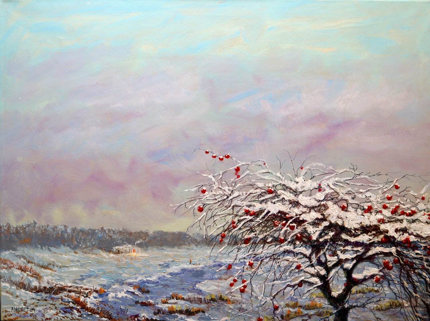 APPLE TREE  IN SNOW Rakhmet Redzhepov