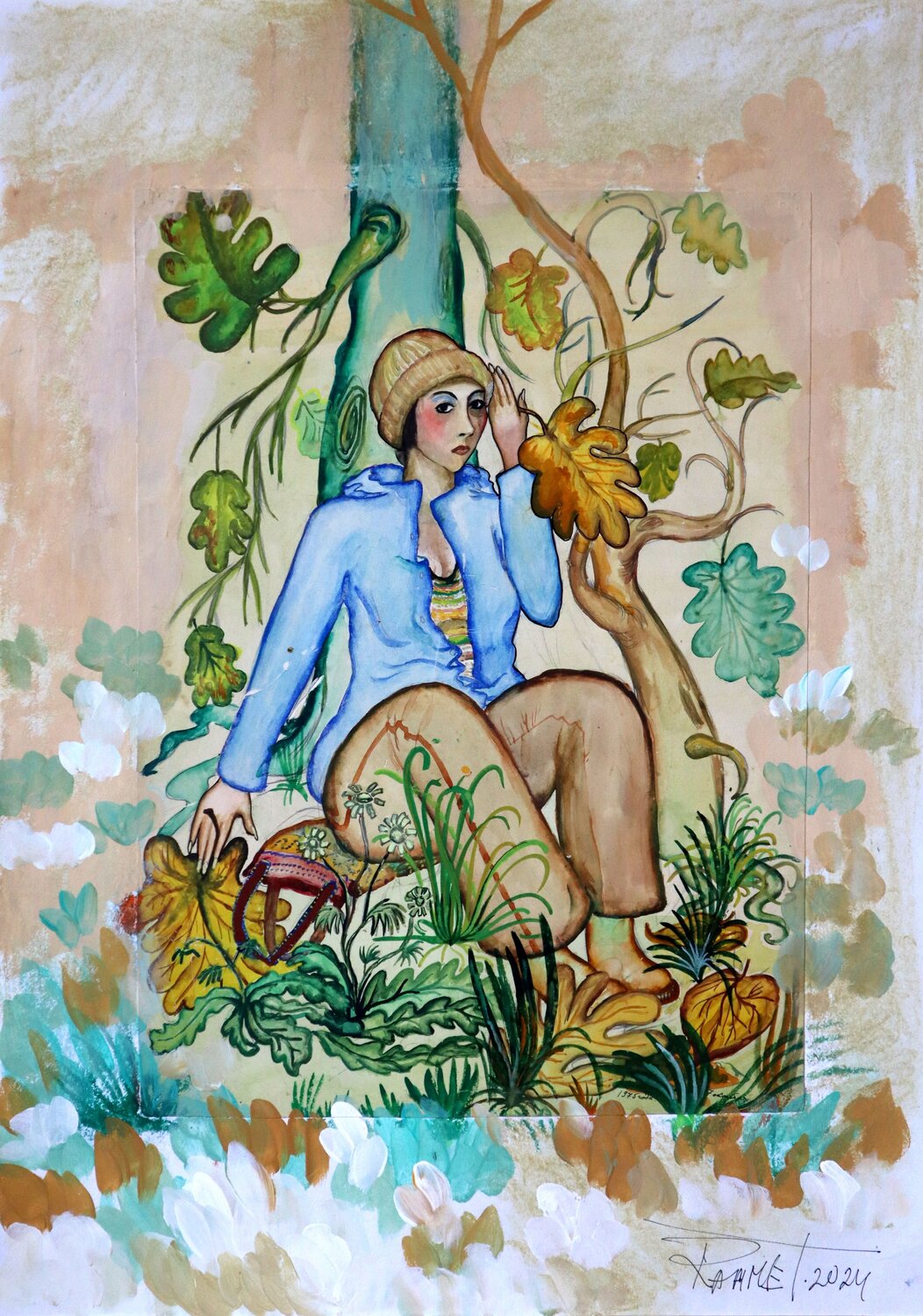 Fantasy with Flowers 213 Rakhmet Redzhepov Originalgemälde zu verkaufen