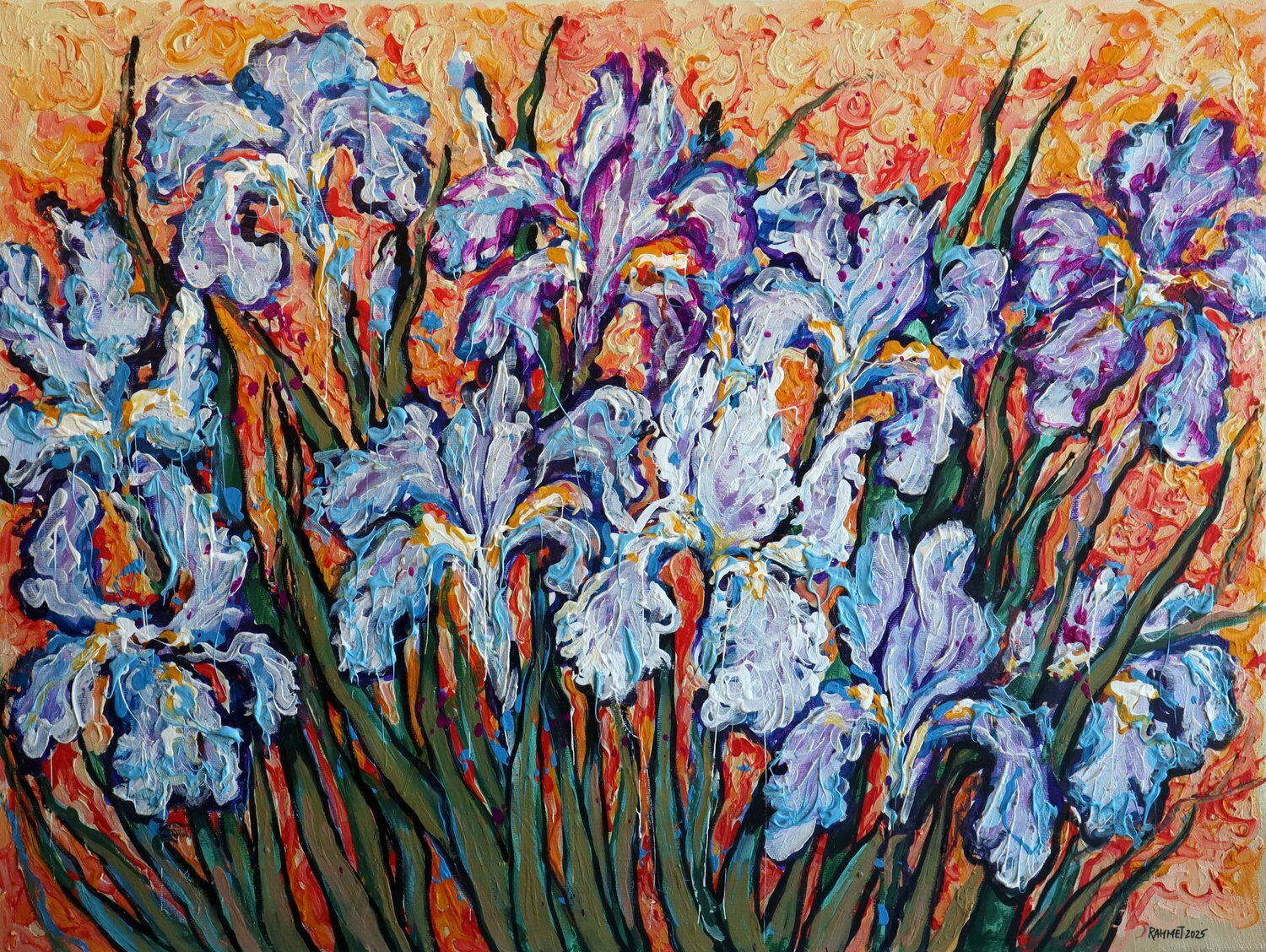Irises on Gold Rakhmet Redzhepov