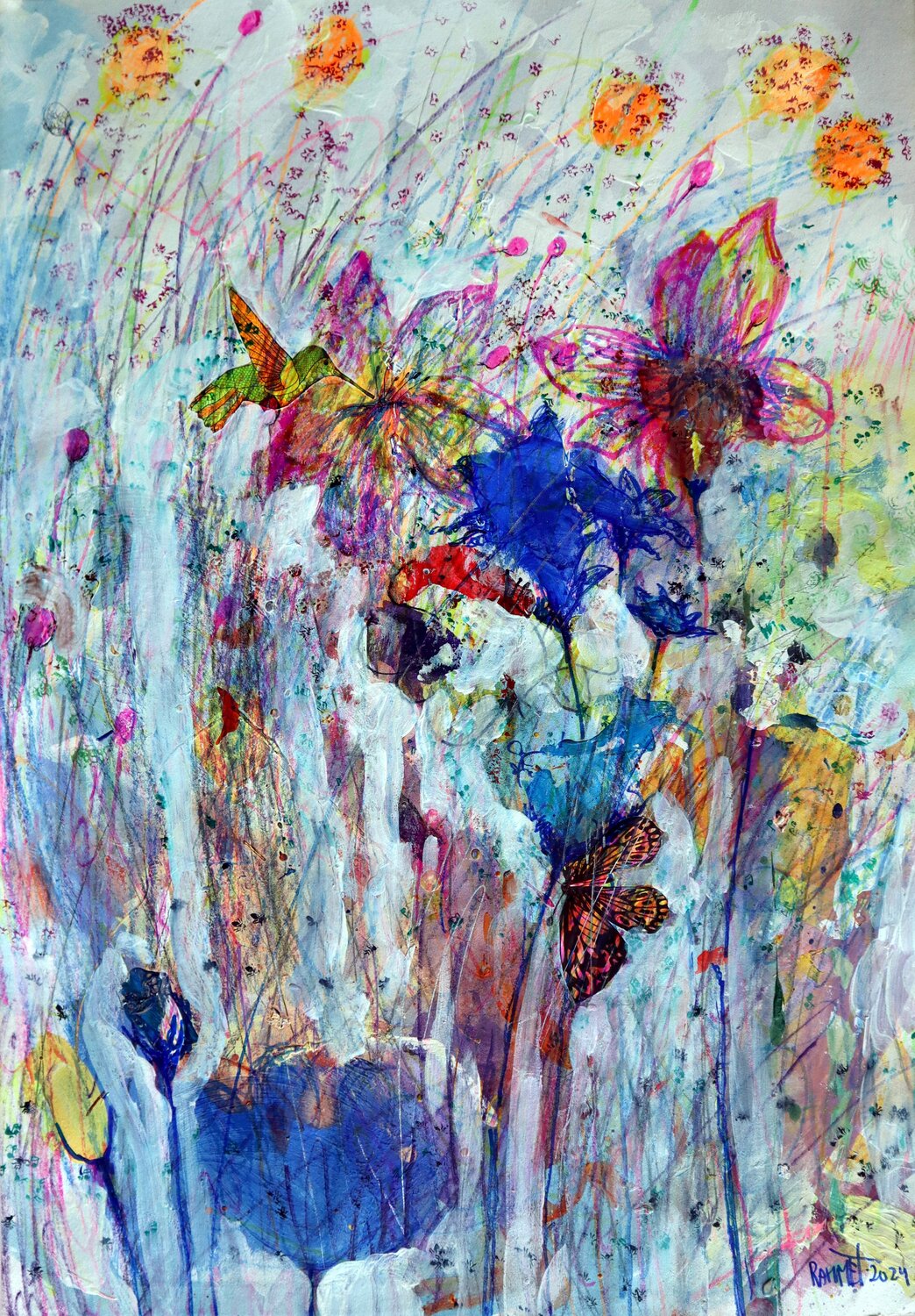 Fantasy with Flowers 229 Rakhmet Redzhepov Originalgemälde zu verkaufen