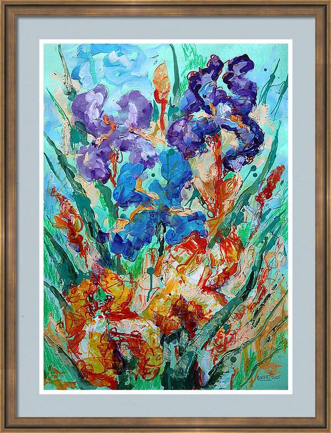 Fantasy with Flowers 294 Rakhmet Redzhepov Werk auf Papier zu verkaufen
