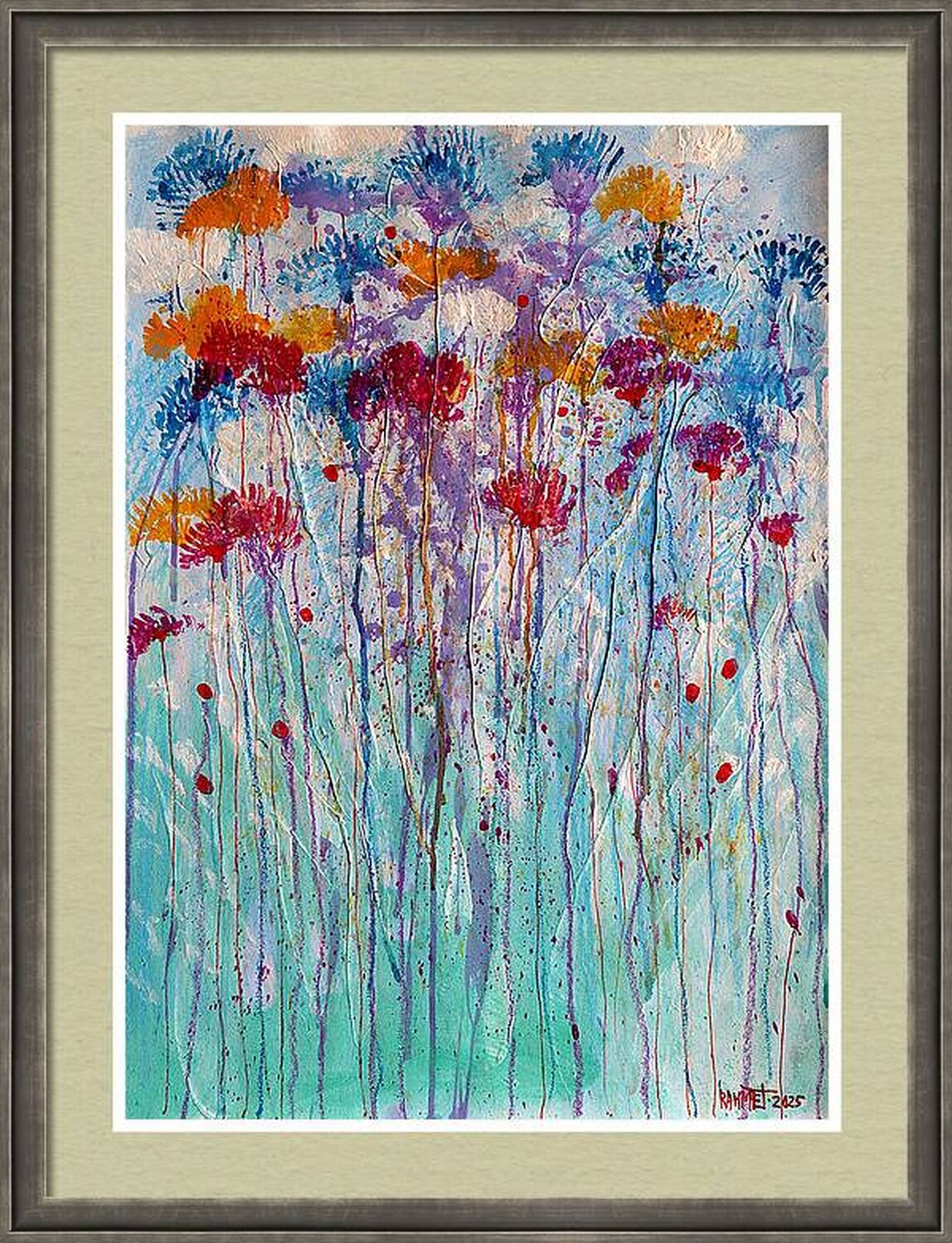 Fantasy with Flowers 297 Rakhmet Redzhepov Werk auf Papier zu verkaufen