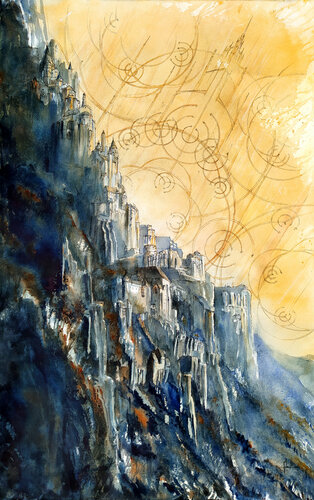Cité à flanc de montagne by Arnaud Martin, Work on Paper for Sale on Singulart