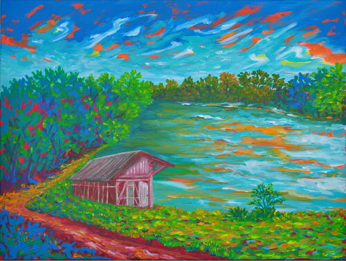 A walk in the garden van Zelie Alice, Schilderij te koop op Singulart