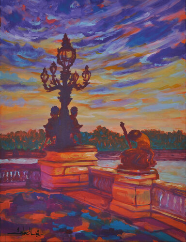 Alexandre III bridge di Zelie Alice, Pittura in vendita su Singulart