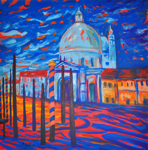 Swirling around Venice von Zelie Alice, Malerei kaufen auf Singulart